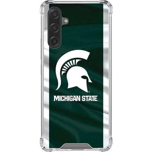 Michigan State University Away Grey Jersey Galaxy A17 Clear Case
