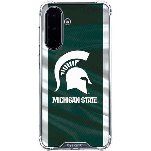 Michigan State University Away Grey Jersey Galaxy A36 5G Clear Case