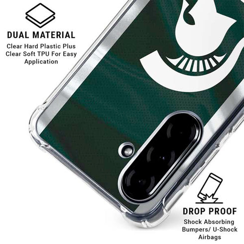 Michigan State University Away Grey Jersey Galaxy A36 5G Clear Case