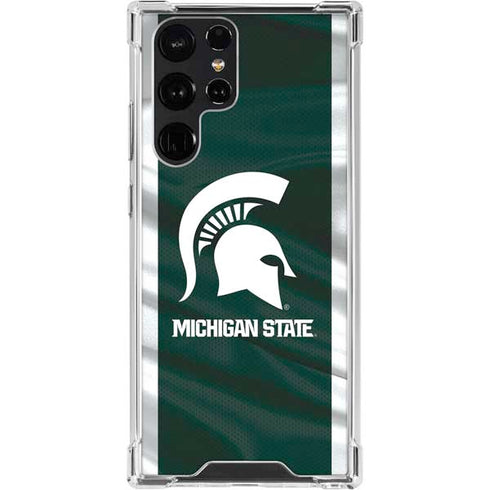 Michigan State University Away Grey Jersey Galaxy S23 Ultra Clear Case