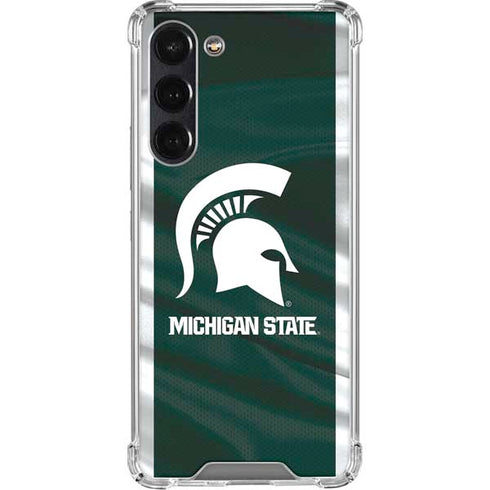 Michigan State University Away Grey Jersey Galaxy S24 FE Clear Case