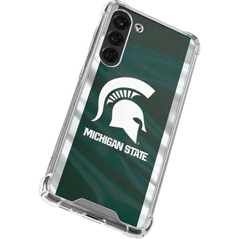 Michigan State University Away Grey Jersey Galaxy S24 FE Clear Case
