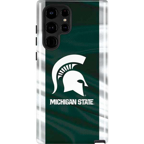 Michigan State University Away Grey Jersey Galaxy Cases