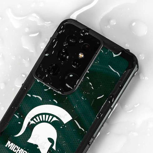 Michigan State University Away Grey Jersey Galaxy S24 Ultra Waterproof Case