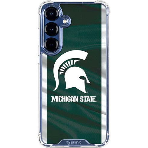 Michigan State University Away Grey Jersey Galaxy S25 Clear Case