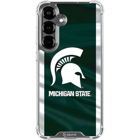 Michigan State University Away Grey Jersey Galaxy S26 Clear Case