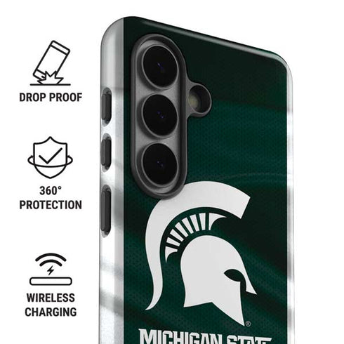 Michigan State University Away Grey Jersey Galaxy S26 Impact Case