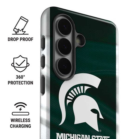 Michigan State University Away Grey Jersey Galaxy S26 Plus Impact Case