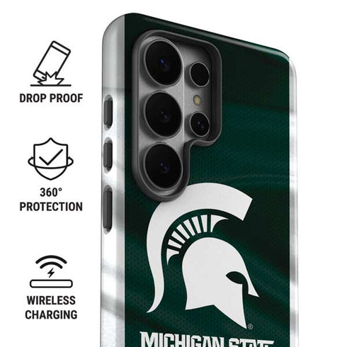 Michigan State University Away Grey Jersey Galaxy S26 Ultra Impact Case