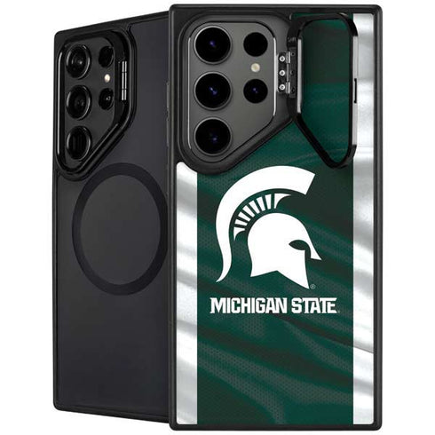 Michigan State University Away Grey Jersey Galaxy S26 Ultra Kickstand Case