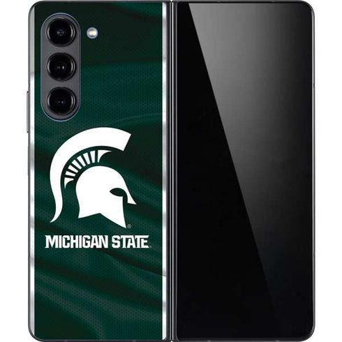 Michigan State University Away Grey Jersey Galaxy Z Fold5 5G Skin