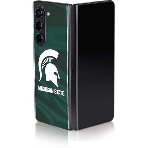 Michigan State University Away Grey Jersey Galaxy Z Fold5 5G Skin