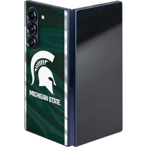 Michigan State University Away Grey Jersey Galaxy Z Fold6 Skin