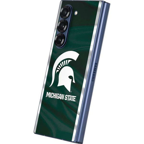 Michigan State University Away Grey Jersey Galaxy Z Fold6 Skin