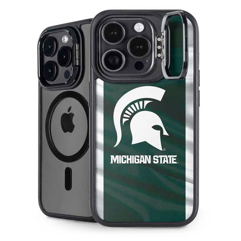 Michigan State University Away Grey Jersey iPhone 13 Pro Max Kickstand Case