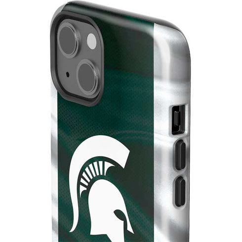 Michigan State University Away Grey Jersey iPhone 15 Impact Case