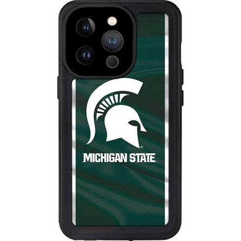 Michigan State University Away Grey Jersey iPhone 15 Pro Waterproof Case