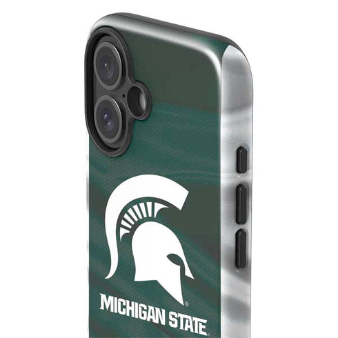 Michigan State University Away Grey Jersey iPhone 16 Impact Case