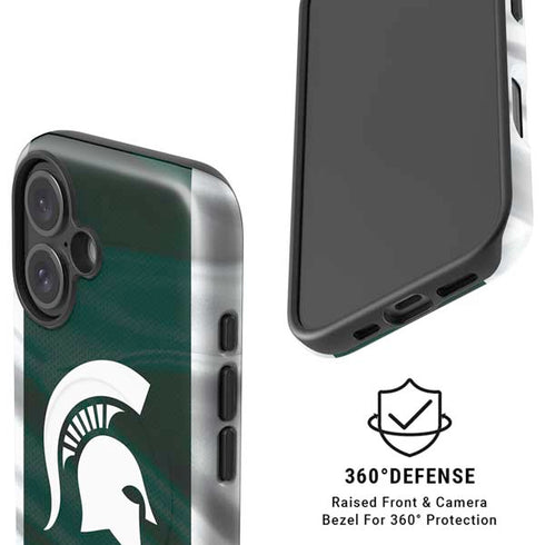 Michigan State University Away Grey Jersey iPhone 16 Plus Magsafe Impact Case
