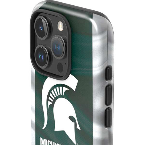 Michigan State University Away Grey Jersey iPhone 16 Pro Impact Case