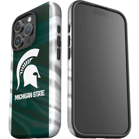 Michigan State University Away Grey Jersey iPhone 16 Pro Impact Case