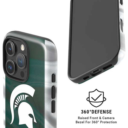 Michigan State University Away Grey Jersey iPhone 16 Pro Magsafe Impact Case