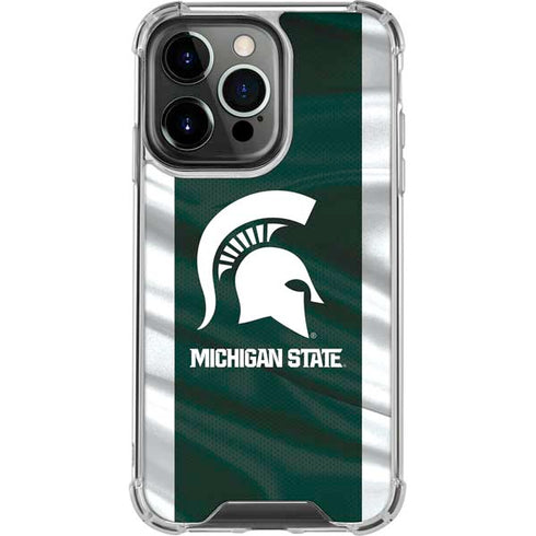 Michigan State University Away Grey Jersey iPhone 16 Pro Max Clear Case