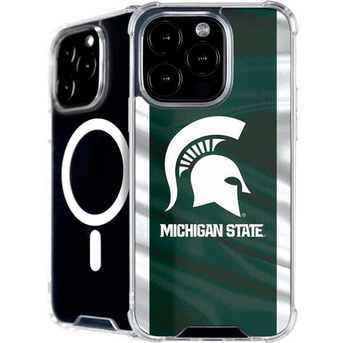 Michigan State University Away Grey Jersey iPhone 16 Pro Max MagSafe Case