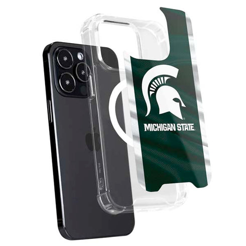 Michigan State University Away Grey Jersey iPhone 16 Pro Max MagSafe Case