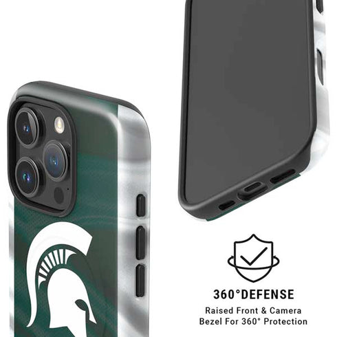 Michigan State University Away Grey Jersey iPhone 16 Pro Max Magsafe Impact Case