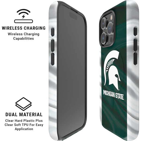 Michigan State University Away Grey Jersey iPhone 16 Pro Max Magsafe Impact Case