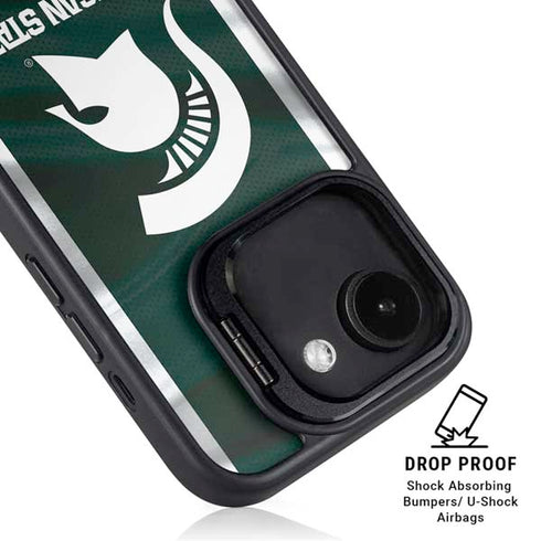Michigan State University Away Grey Jersey iPhone 16e Kickstand Case