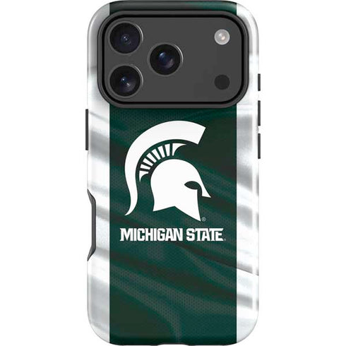 Michigan State University Away Grey Jersey iPhone 18 Pro Max Impact Case