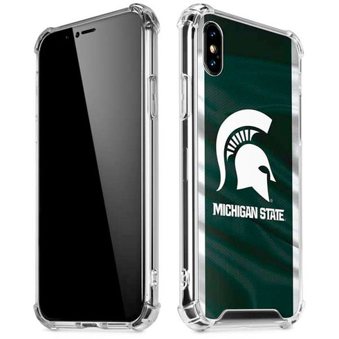 Michigan State University Away Grey Jersey iPhone X/XS Clear Case