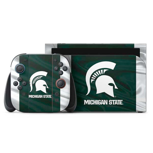 Michigan State University Away Grey Jersey Nintendo Skins