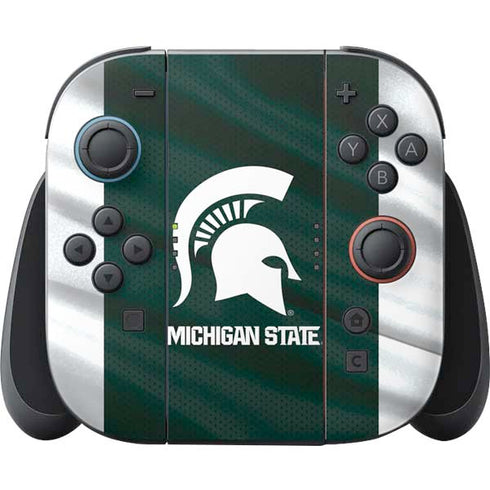 Michigan State University Away Grey Jersey Nintendo Switch 2 (2025) Joy-Con Controller Skin