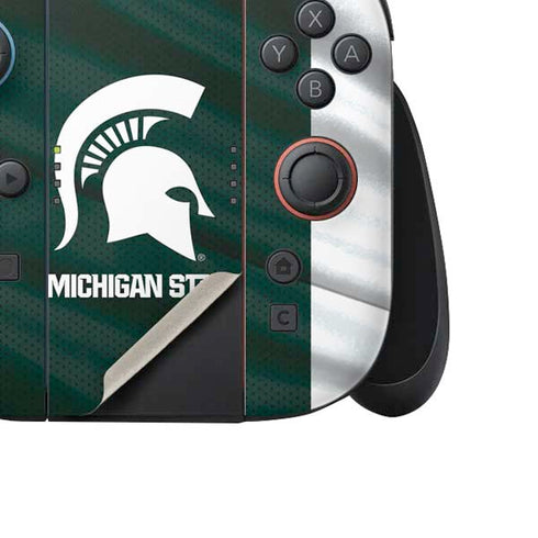 Michigan State University Away Grey Jersey Nintendo Switch 2 (2025) Joy-Con Controller Skin