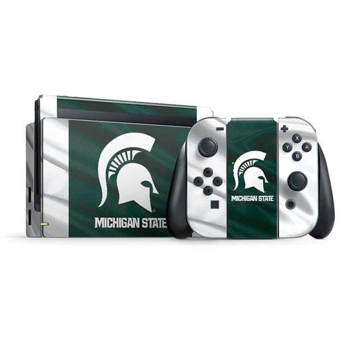Michigan State University Away Grey Jersey Nintendo Skins