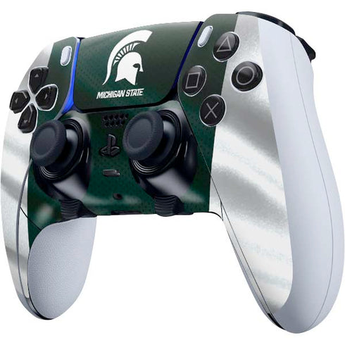 Michigan State University Away Grey Jersey PS5 DualSense Edge Pro Controller Skin