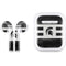 Michigan State University Black and White Stripes Apple AirPods Skin