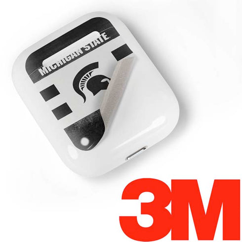 Michigan State University Black and White Stripes Apple AirPods Skin