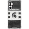 Michigan State University Black and White Stripes Galaxy A16 5G Clear Case