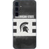 Michigan State University Black and White Stripes Galaxy A35 5G Skin