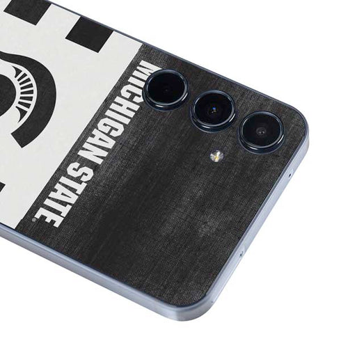Michigan State University Black and White Stripes Galaxy A36 5G Skin