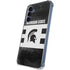 Michigan State University Black and White Stripes Galaxy A55 5G Clear Case