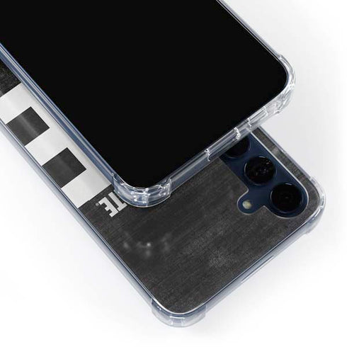 Michigan State University Black and White Stripes Galaxy A55 5G Clear Case