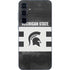 Michigan State University Black and White Stripes Galaxy A55 5G Skin