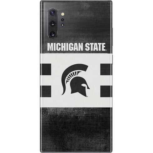 Michigan State University Black and White Stripes Galaxy Note 10 Plus Skin
