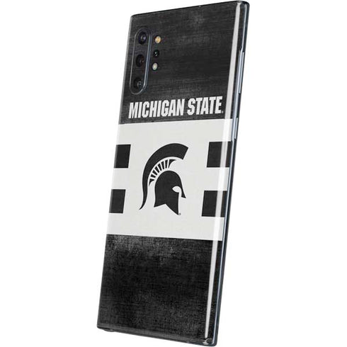 Michigan State University Black and White Stripes Galaxy Note 10 Plus Skin