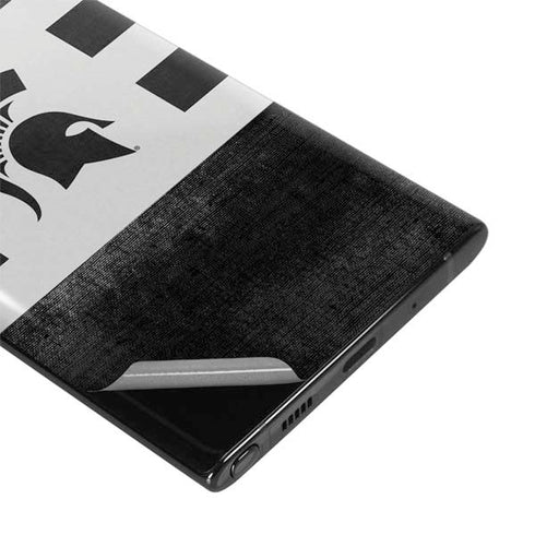Michigan State University Black and White Stripes Galaxy Note 10 Plus Skin